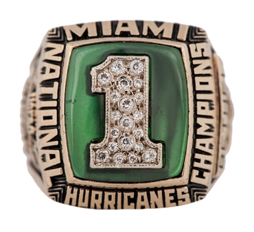 1989 Miami Hurricanes NCAA Football National Championship Ring